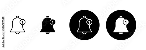 Bell Icon vector isolated on white background. Notification symbol. Bell vector icon