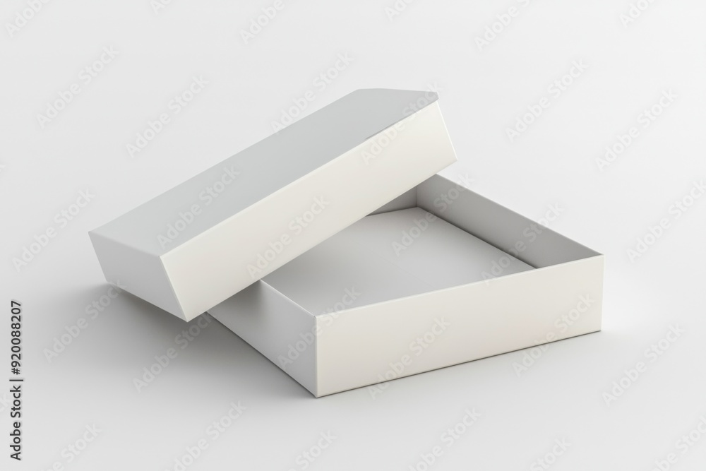 Fototapeta premium Paper Box Mockup A4 on isolated background created with Generative AI
