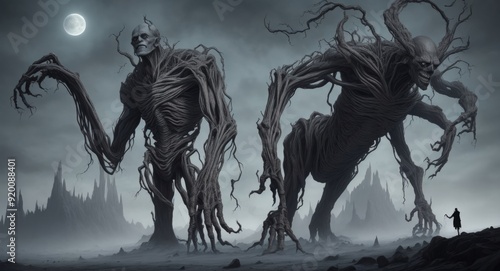 不気味なモンスター,Generative AI AI画像