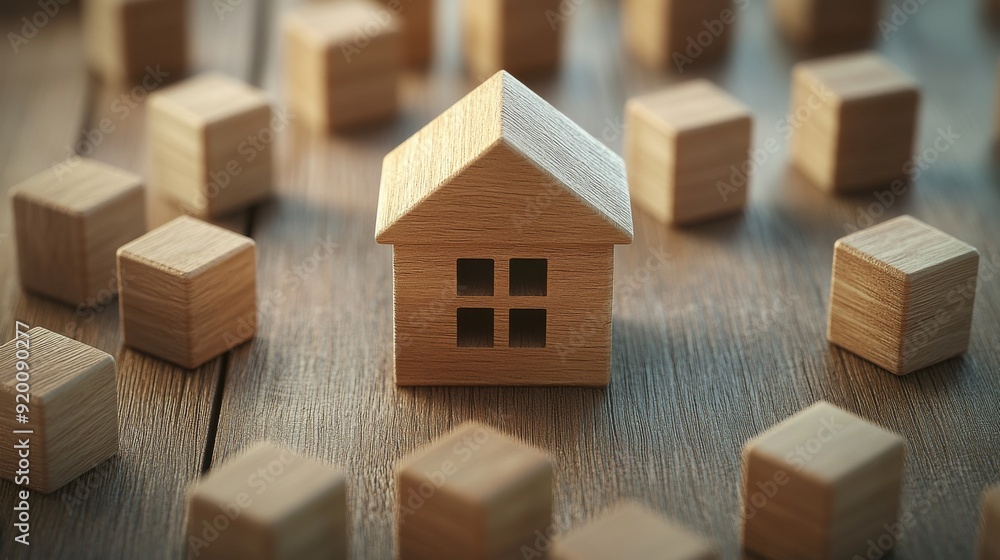 3d illustration of a house icon symbol in the middle surrounded by FAMILY wooden blocks on the wooden surface. 3d siblings. Illustrations 3d illustration of a house icon symbol in the middle surrounded by FAMILY wooden blocks on the wooden surface. 3d siblings. Illustrations