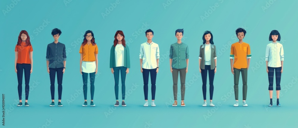 Fototapeta premium Design an image of Asian business customers evaluating services