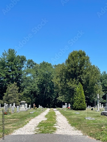 Spooky cemetery road