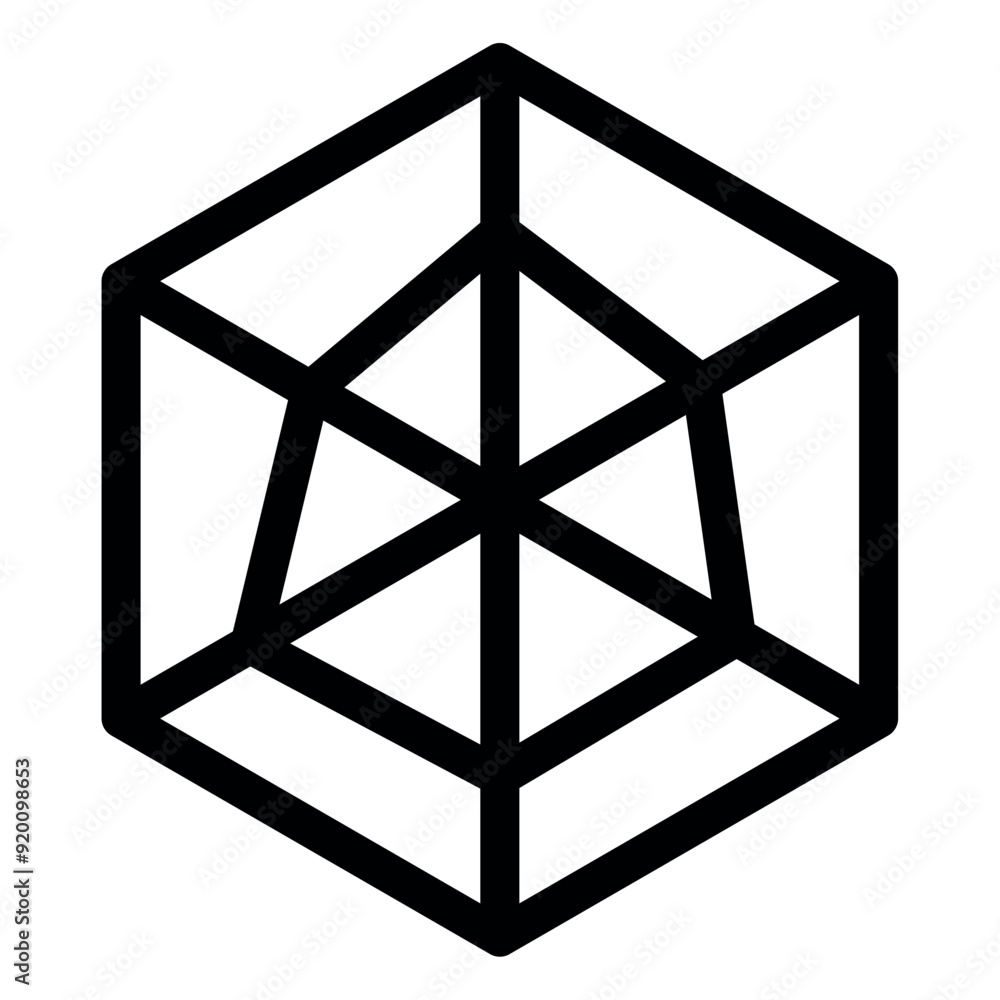 hexagon diagram icon