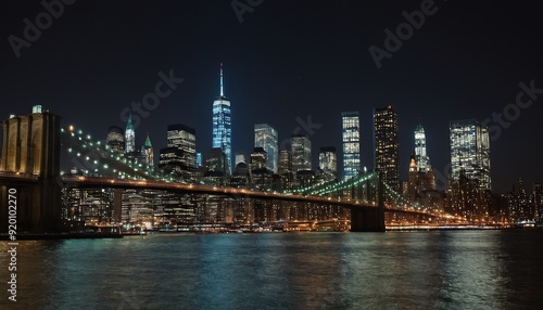 A night view of the Manhattan skyline from across the Hudson River 17