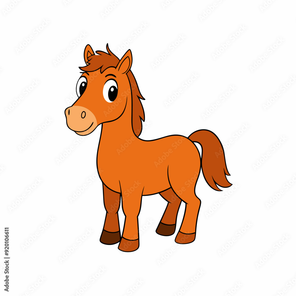Horse isolated on white, horse vector illustration, animal vector art, horse silhouette, pet vector icon, horses cartoon line art, eps Horse isolated on white, horse vector illustration, animal vector art, horse silhouette, pet vector icon, horses cartoon line art, eps