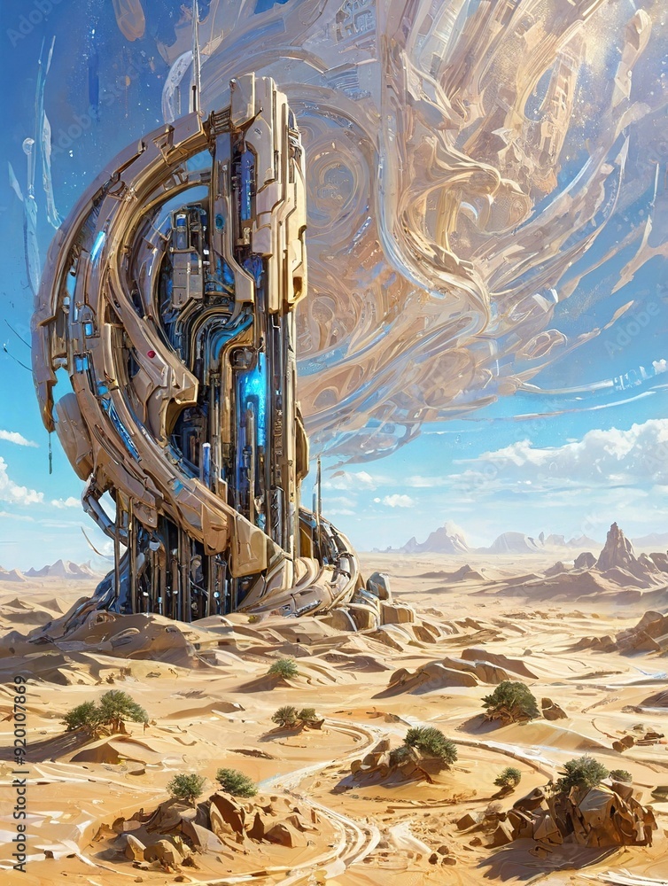 Fototapeta premium ship in the desert