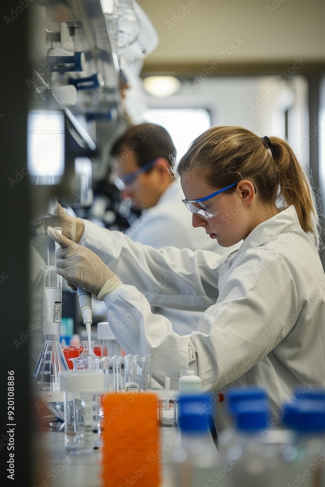 A business organization focused on research and development. Scientists and engineers work in state-of-the-art labs to create innovative products that meet future market demands A business organization focused on research and development. Scientists and engineers work in state-of-the-art labs to create innovative products that meet future market demands