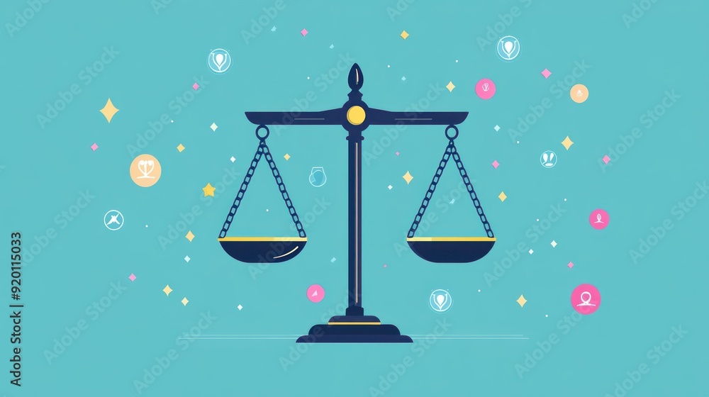 Balancing Justice and Equality: A Visual Representation of Harmony and Fairness in Society Balancing Justice and Equality: A Visual Representation of Harmony and Fairness in Society