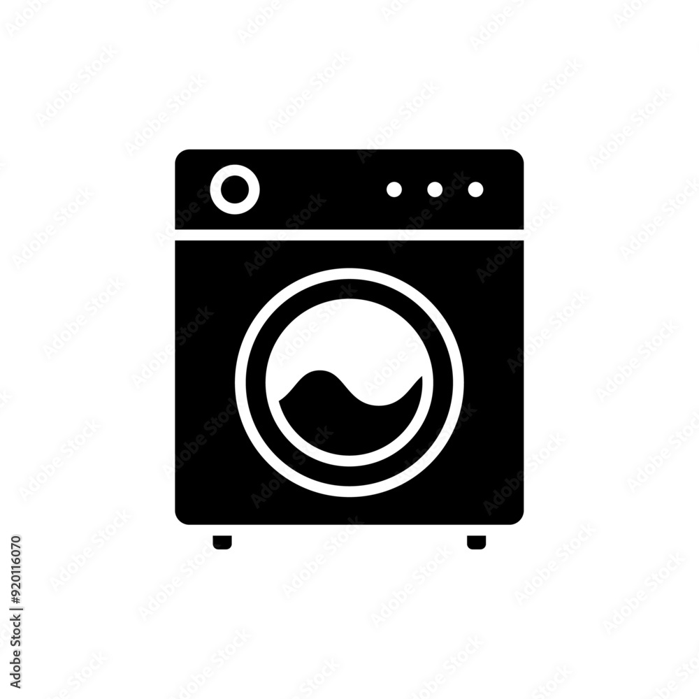 Washing Machine icon on white background. Washing Machine icon on white background.