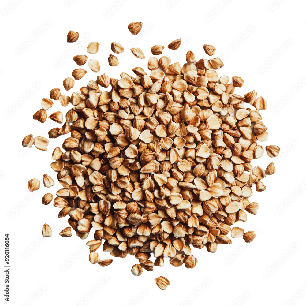 PNG Pile of raw buckwheat seeds on a white background PNG Pile of raw buckwheat seeds on a white background