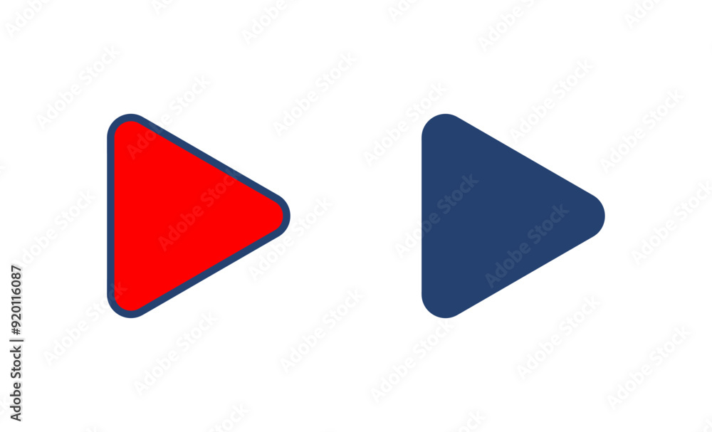 Play Icon vector. Play button vector icon Play Icon vector. Play button vector icon
