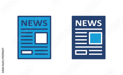 Newspaper icon vector. news paper vector sign