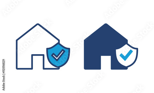 house insurance icon vector. house protection icon.