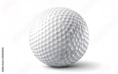 Golf ball isolated on white background.