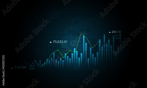 technology background picture Business analysis graphs, finance, marketing, banner design, advertising materials