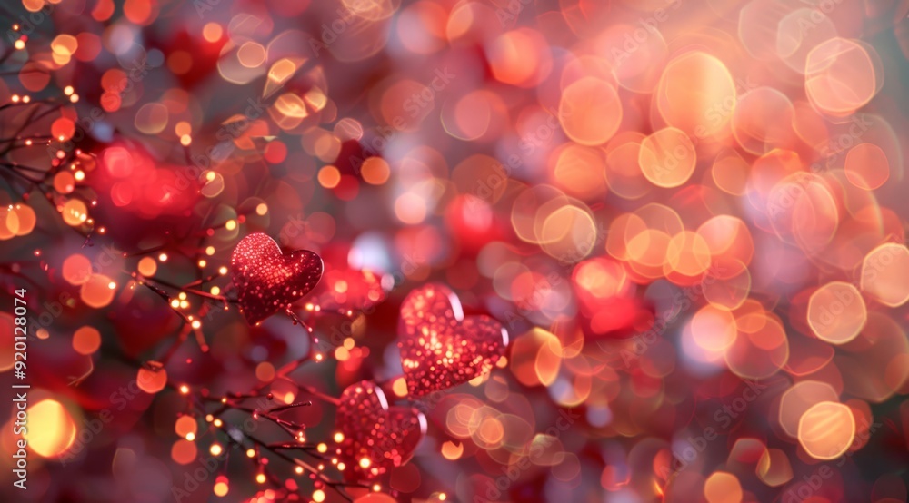 This bokeh background with red hearts is perfect for romantic themes and Valentines Day celebrations This bokeh background with red hearts is perfect for romantic themes and Valentines Day celebrations