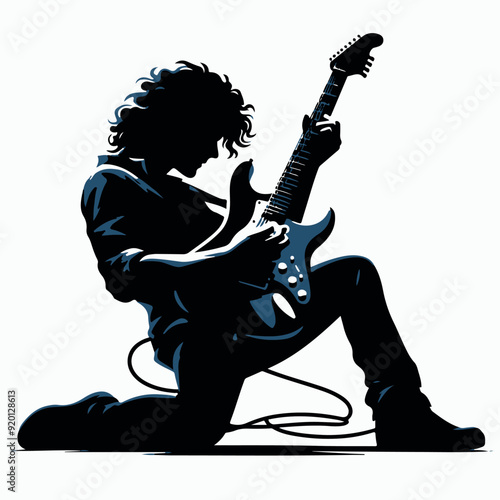 Guitarist silhouette