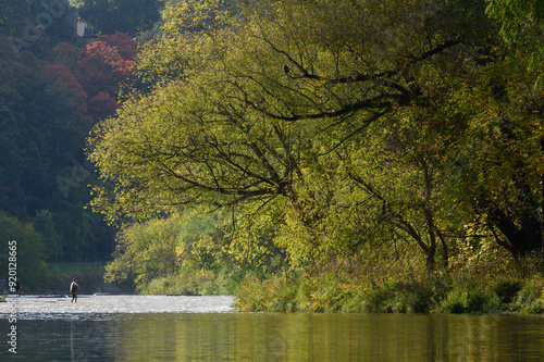 Photography Fisherman catches fish in the river