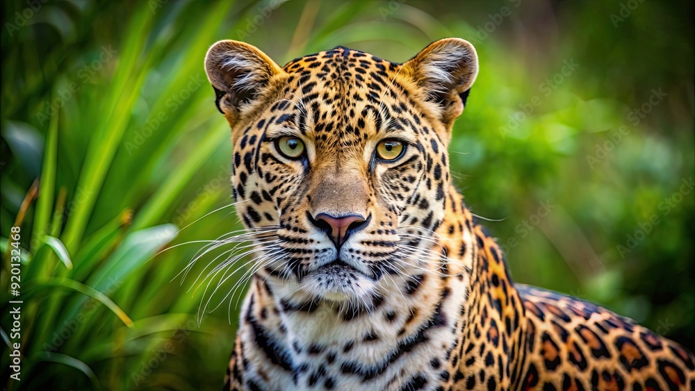 Fototapeta premium Sleek and powerful spotted leopard in the wild , wildlife, predator, feline, safari, hunting, camouflage, African, endangered