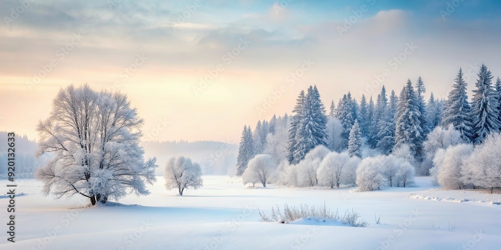 custom made wallpaper toronto digitalMuted color palette of snowy landscape, creating a serene winter mood, winter, cold, snow, landscape, serene, calm, peaceful, tranquil