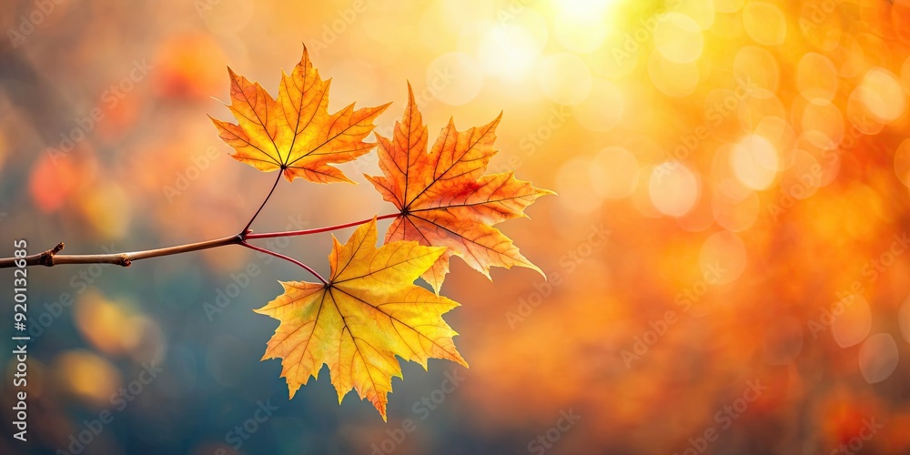 Autumn leaves on delicate branch, orange, red, yellow, vibrant, nature, seasonal, foliage, fall, beauty, colorful Autumn leaves on delicate branch, orange, red, yellow, vibrant, nature, seasonal, foliage, fall, beauty, colorful