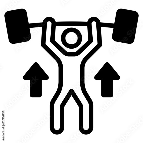 weight lifting man icon vector 