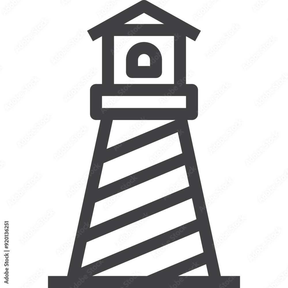 Simple vector building on the book outline icon on white background Simple vector building on the book outline icon on white background