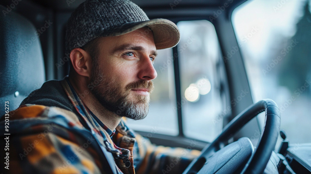 Man working as a truck driver Man working as a truck driver