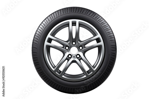 Isolated image of a flat tire on a white background.