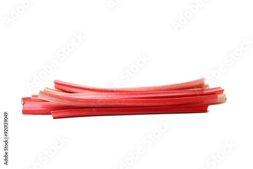 PNG,Rhubarb stalks, isolated on white background