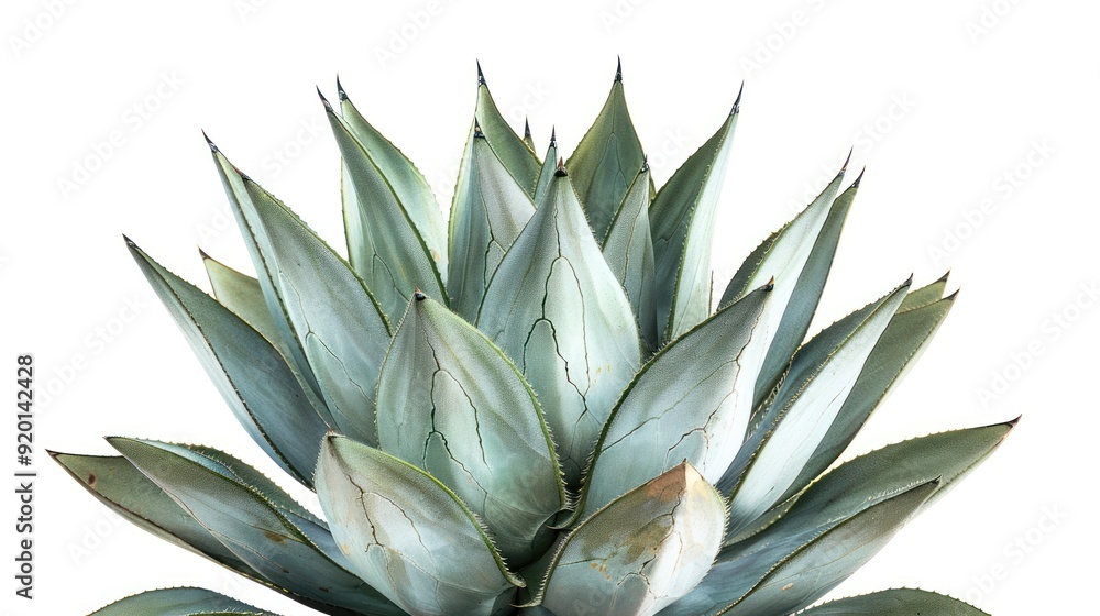 Agave Plant Close-up on a White Background Agave Plant Close-up on a White Background
