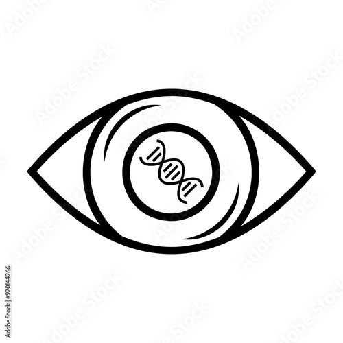 biomedical vision Line Icon