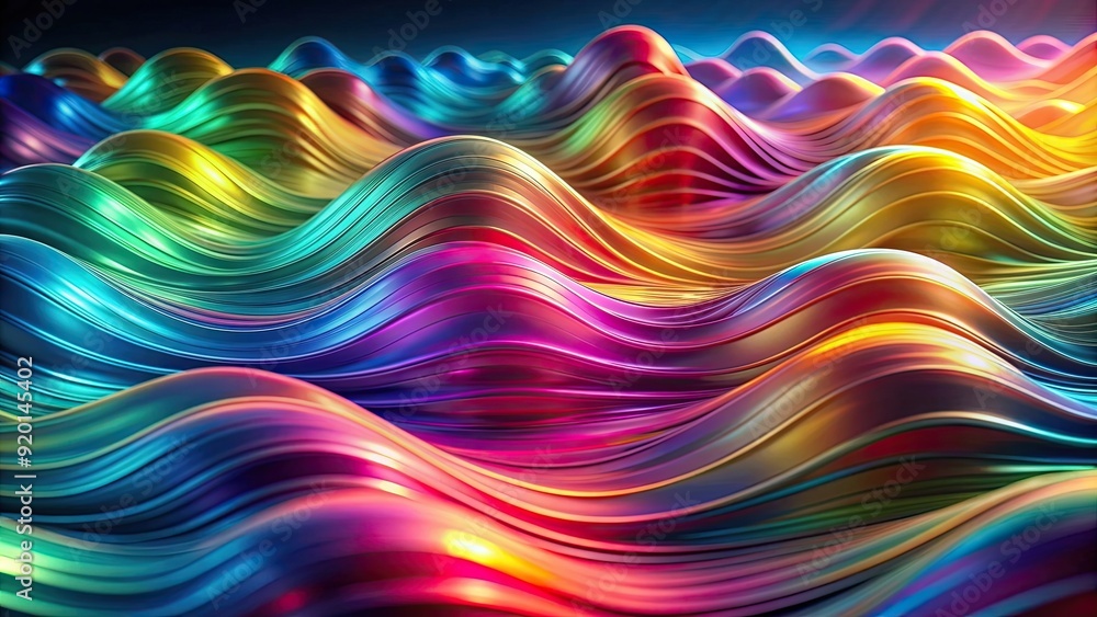 Iridescent waves with colors shifting through a spectrum , iridescent, waves, spectrum, colors, shifting, vibrant Iridescent waves with colors shifting through a spectrum , iridescent, waves, spectrum, colors, shifting, vibrant