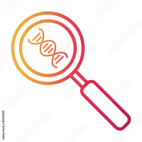 dna research Line Gradient Icon