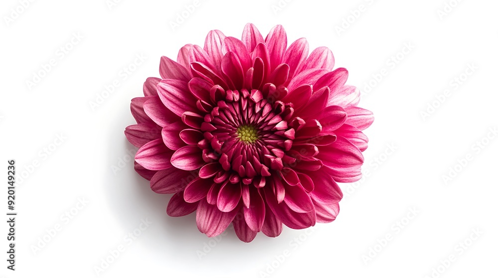 Pink Chrysanthemum Blossom Isolated on White Pink Chrysanthemum Blossom Isolated on White