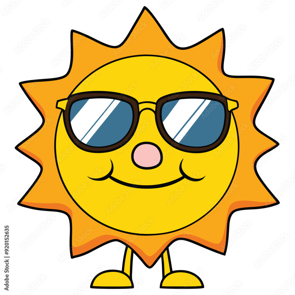 Geek cute sun character cartoon vector image, Mascot Sun Stock Vectors, Clipart and Illustrations Geek cute sun character cartoon vector image, Mascot Sun Stock Vectors, Clipart and Illustrations