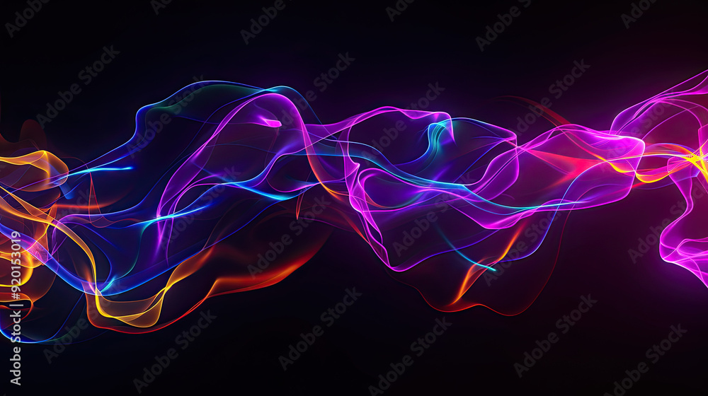 Fototapeta premium Vibrant Neon Smoke Rendering