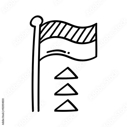 The raising of the Indonesian flag, a central ceremony during Independence Day celebrations.