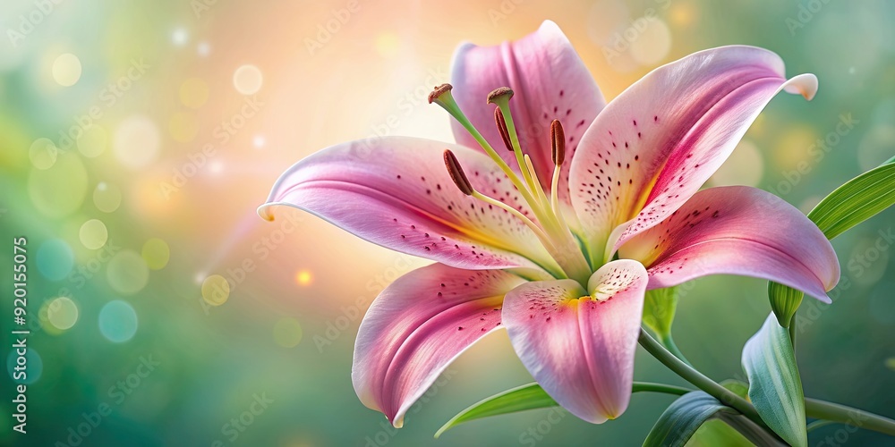 Beautiful close-up of a delicate lily flower in full bloom, floral, white, petal, blooming, nature, plant, garden, spring Beautiful close-up of a delicate lily flower in full bloom, floral, white, petal, blooming, nature, plant, garden, spring