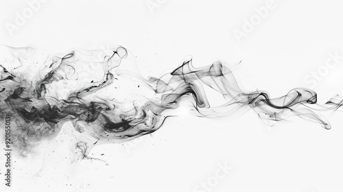 Obraz na płótnie Fluid Smoke in Ink Wash w salonie