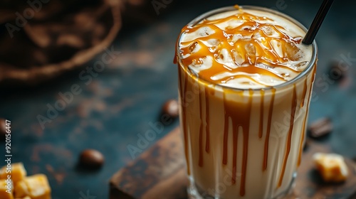 Iced Coffee with Caramel Drizzle