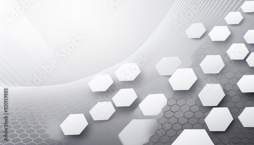 abstract background with hexagons,Vector banner design, white background with hexagon pattern