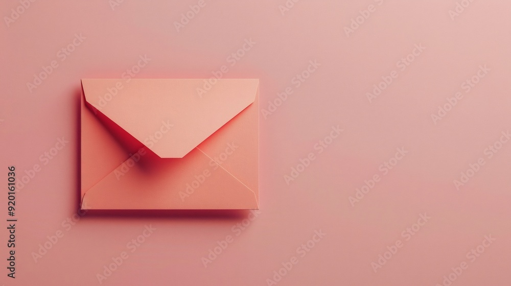 Pink Envelope on a Pink Background Pink Envelope on a Pink Background