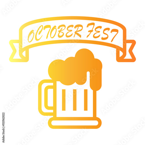 octoberfest Line Gradient Icon