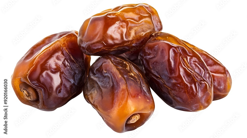 Five Dates on a White Background Five Dates on a White Background