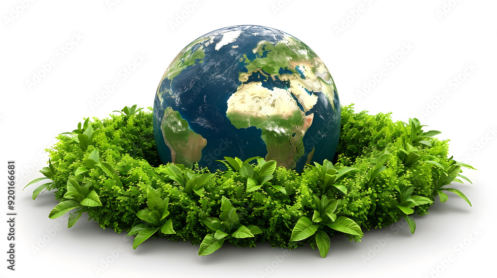 Invest in our planet. Concept of environment. Design with globe Invest in our planet. Concept of environment. Design with globe