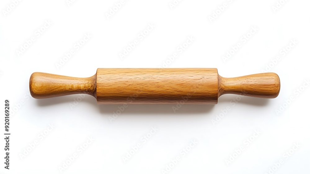 Wooden Rolling Pin Isolated on White Background Wooden Rolling Pin Isolated on White Background
