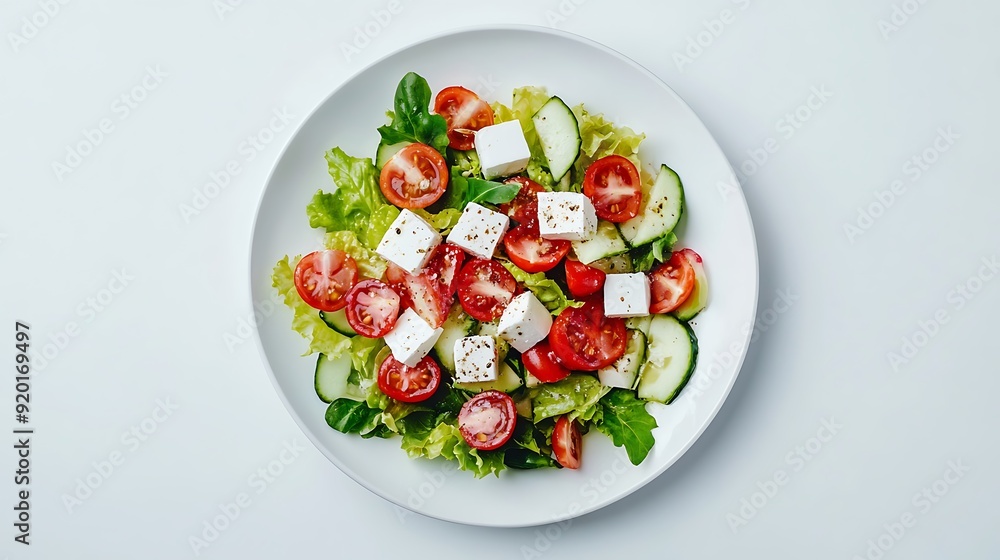 Fresh Feta Salad with Tomatoes and Cucumbers Fresh Feta Salad with Tomatoes and Cucumbers