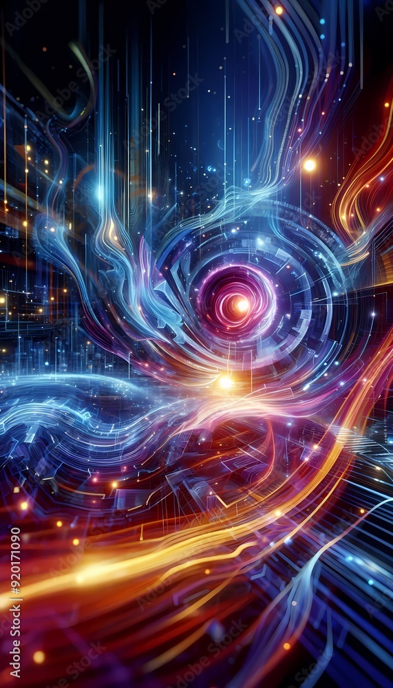 Fractal realms of glowing energy and swirling motion, showcasing a vibrant, abstract design in a futuristic space25 Fractal realms of glowing energy and swirling motion, showcasing a vibrant, abstract design in a futuristic space25