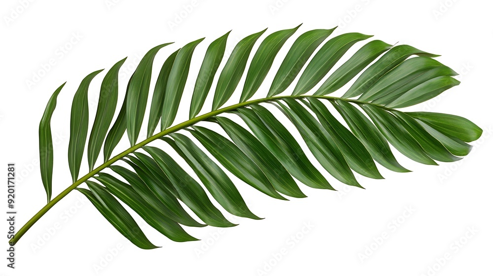 Green Palm Leaf Isolated on White Background Green Palm Leaf Isolated on White Background